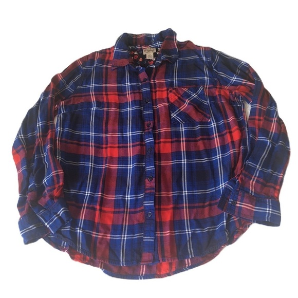 Como Vintage Tops - Womens Button Down Flannel